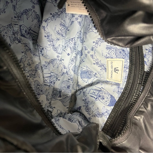 OLIVER THOMAS KITCHEN SINK TENNIS RACKET TOTE BAG SOLD OUT BLACK- NO LONG STRAP - Picture 7 of 11